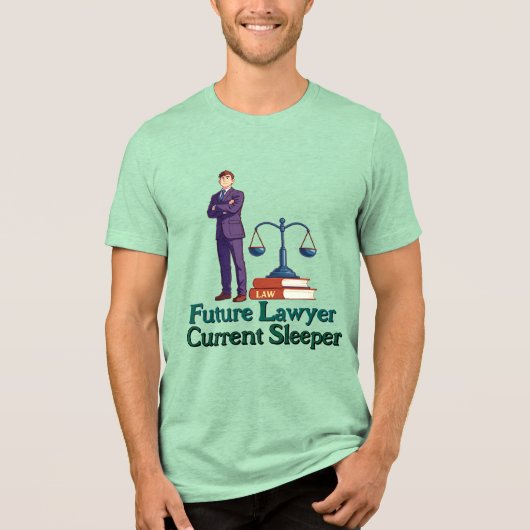 将来の弁護士。現在の寝る人 トライブレンドＴシャツ (正面)