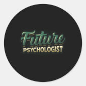 将来の心理学者の心理学の学生 ラウンドシール (正面)