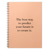 将来の感動的ノート用やる気を起こさせるに ノートブック (正面)