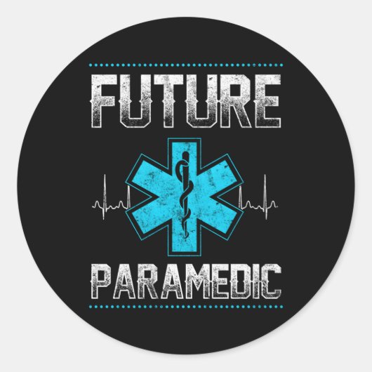 将来の救急医療隊員学生 ラウンドシール (正面)