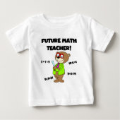 将来の数学先生のTシャツとギフト ベビーTシャツ (正面)
