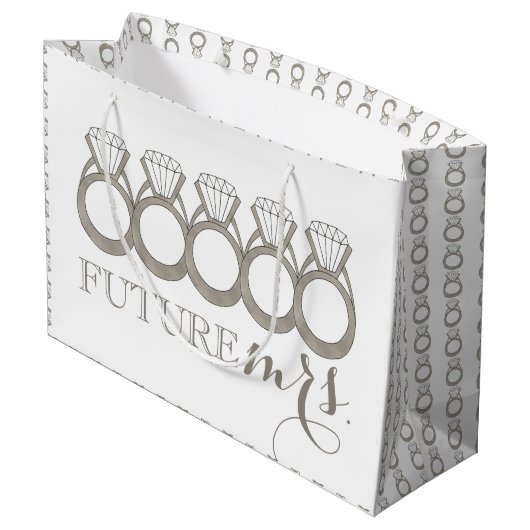 将来の新婦 プレイング・ザ・ダイアモンド・エンゲージメントリング ラージペーパーバッグ (裏面アングル)