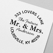 将来の新郎新婦 結婚式 返信先住所スタンプ セルフインキングスタンプ