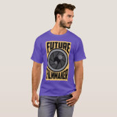 将来の映画製作者のための映画学生ギフト ビンテージスタイル Tシャツ (正面フル)