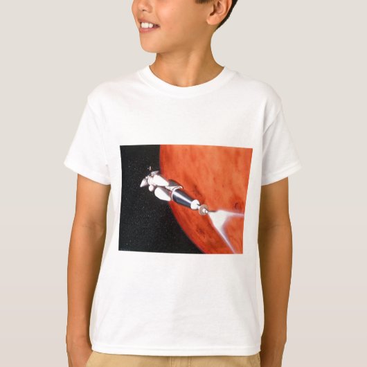 将来の有人火星の軌道上ミッション Tシャツ (正面)