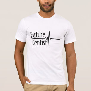 将来の歯医者用心電図Tシャツ Tシャツ