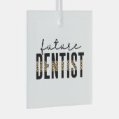 将来の歯科医師歯科学生の歯科医師のトレーニング ガラスオーナメント (正面右)