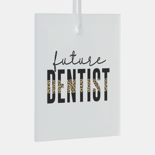 将来の歯科医師歯科学生の歯科医師のトレーニング ガラスオーナメント (正面右)