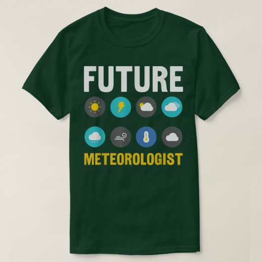 将来の気象予報 Tシャツ (デザイン正面)