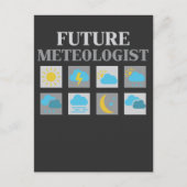 将来の気象学者の天気予報アイコン ポストカード (正面)