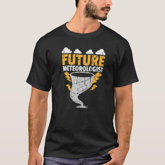 将来の気象学者の太陽の雨グランジ嵐 Tシャツ (正面)