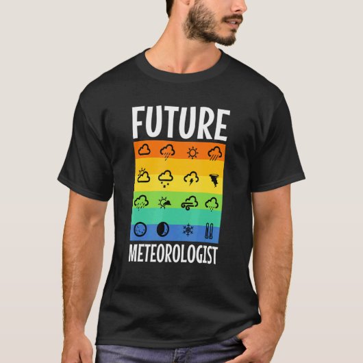 将来の気象学者2 Tシャツ (正面)