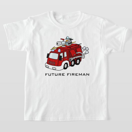 将来の消防士 Tシャツ (レイダウン)