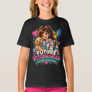 将来の獣医 子供 動物好き Tシャツ