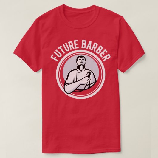 将来の理容師4 Tシャツ (デザイン正面)