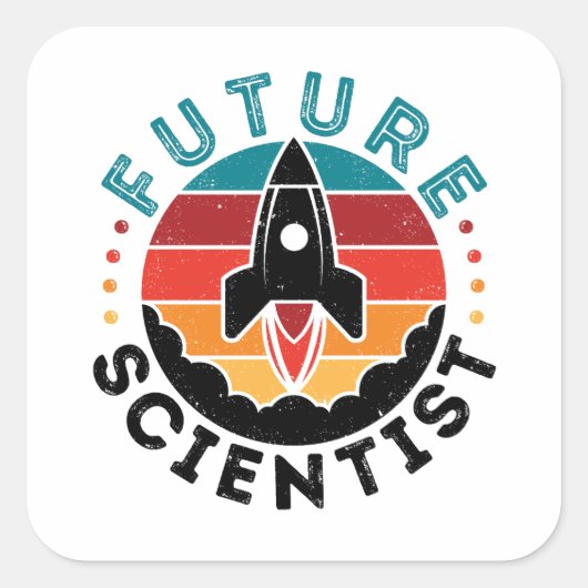 将来の科学者 スクエアシール (正面)