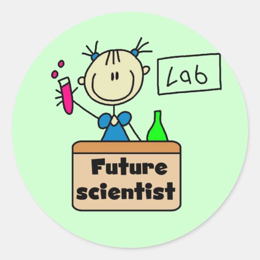 将来の科学者 ラウンドシール (正面)
