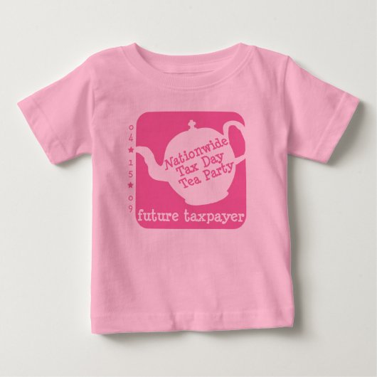 将来の納税者のTシャツ ベビーTシャツ (正面)