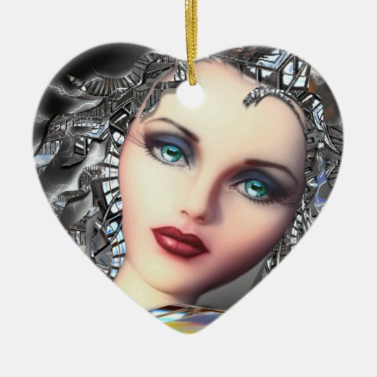 将来の美しい セラミックオーナメント (正面)
