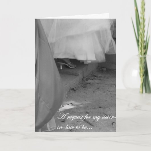 将来の義理の妹の花嫁の要求カード 招待状 (正面)