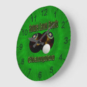 将来の芝鉢チャンピオンの壁時計 ラージ壁時計 (傾斜)
