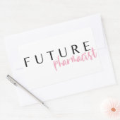 将来の薬剤師//職業引用文 長方形シール (封筒)