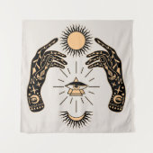 将来の見学/占い師の手のひら読み タペストリー (正面)