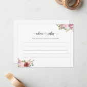 将来の親が母親とパパのシャワーフローラ ノートカード (正面/裏面インサイチュ)