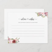 将来の親が母親とパパのシャワーフローラ ノートカード (正面/裏面)