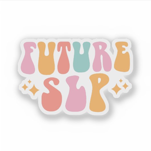 将来の言語聴覚士(SLP)見習い シール (正面)
