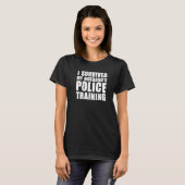 将来の警官のための夫の警察訓練 Tシャツ (正面フル)