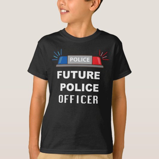 将来の警察官ギフト 子供用 Tシャツ (正面)