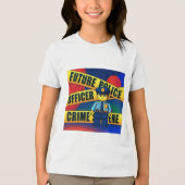 将来の警察官 キッズTシャツ アニメ トライブレンドTシャツ (正面)