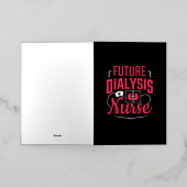 将来の透析看護師 腎臓病看護 小児 箔グリーティングカード (外側レイダウン)