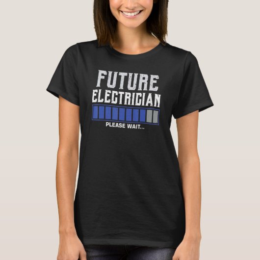 将来の電気技師の電気学生 Tシャツ (正面)