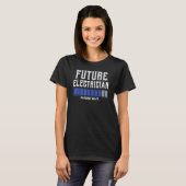 将来の電気技師の電気学生 Tシャツ (正面フル)