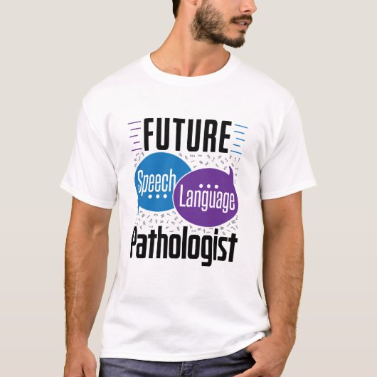 将来の音声言語病理学SLP Tシャツ (正面)