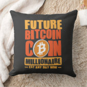 将来のBITCOINコイン億万長者 クッション (ブランケット)