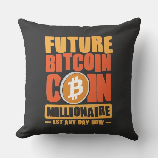 将来のBITCOINコイン億万長者 クッション (正面)
