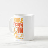将来のBITCOINコイン億万長者 コーヒーマグカップ (正面左)