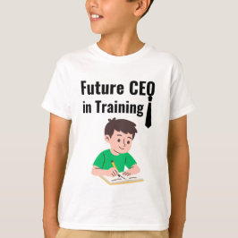 将来のCEO候補の子供用モチベーションモチーフTシャツ Tシャツ