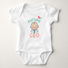 将来のCEO 赤ちゃん ボディスーツ | かわいいビジネス用ベビー服