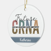 将来のCRNA認定登録ナース麻酔科医 セラミックオーナメント (左)