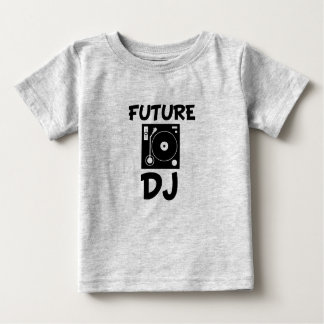 将来のDJおもしろいベビーシャツ ベビーTシャツ