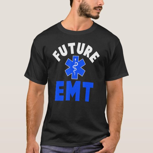 将来のEmt衣装救急医療隊員Ems技術者 Tシャツ (正面)