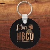 将来のHbcuグラッドブラック歴史月の少年卒業 キーホルダー (正面)