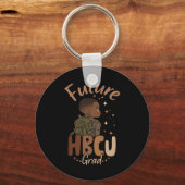 将来のHbcuグラッドブラック歴史月の少年卒業 キーホルダー (正面)