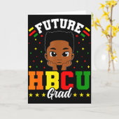 将来のHBCU卒業生の少年 ブラック 歴史的に黒人の大学 カード (黄色い花)