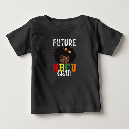 将来のHBCU卒業生女子卒業式 ブラックカレッジ ベビーTシャツ (正面)