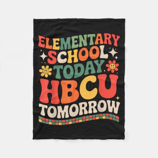 将来のHBCU卒業生、小学校の今日はHBCUの明日 フリースブランケット (正面)